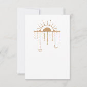 Dainty Celestial Wedding RSVP Karte (Rückseite)