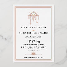 Dainty Celestie mit Details Hochzeit Einladung