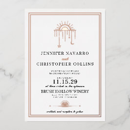 Dainty Celestie mit Details Hochzeit Einladung