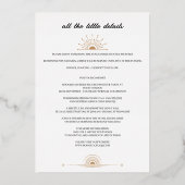 Dainty Celestie mit Details Hochzeit Einladung (Rückseite)