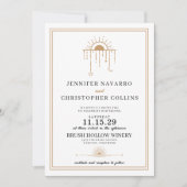 Dainty Celestie mit Foto Hochzeit Einladung (Vorderseite)