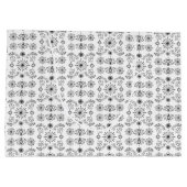 Dainty Charcoal and Crème Motif Große Geschenktüte (Rückseite)