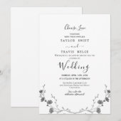 Dainty Choose Liebe Wedding Einladung (Vorne/Hinten)