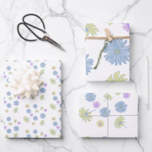 Dainty Daisies Geschenkpapier Set (Vorderseite)