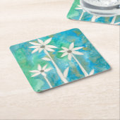 Dainty Daisies I Rechteckiger Pappuntersetzer (angewinkelt)