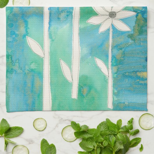 Dainty Daisies II Geschirrtuch (Gefaltet)