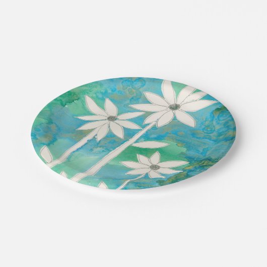 Dainty Daisies II Pappteller (Schrägansicht)