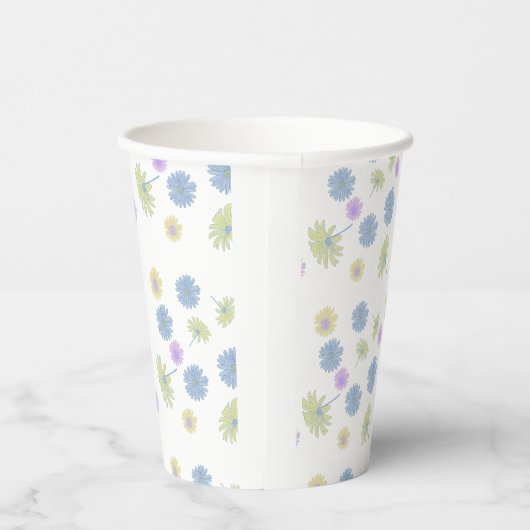Dainty Daisies Papier-Cups für heiße oder kalte Ge Pappbecher (Rechts)