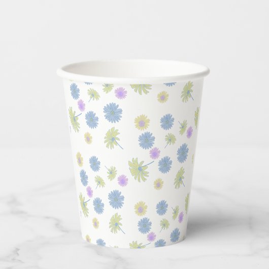Dainty Daisies Papier-Cups für heiße oder kalte Ge Pappbecher (Vorderseite)