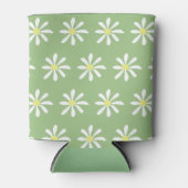 Dainty Daisy Can Cooler (Sage Green & White) Dosenkühler (Vorderseite)