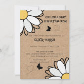 Dainty Daisy Minimalistisch Craft Babydusche Einladung (Vorderseite)