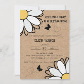 Dainty Daisy Minimalistisch Craft Babydusche Einladung (Vorderseite)