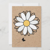 Dainty Daisy Minimalistisch Craft Babydusche Einladung (Rückseite)