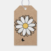 Dainty Daisy Minimalistisch Craft Babydusche Geschenkanhänger (Rückseite)