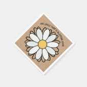 Dainty Daisy Minimalistisch Craft Babydusche Serviette (Ecke)