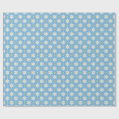 Dainty Daisy Pattern on Light Blue Wrapping Paper Geschenkpapier (Flach)