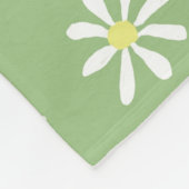 Dainty Daisy Throw Blanket (Sage Green & White) Fleecedecke (Ecke)