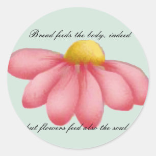 Dainty Day Postage Briefmarke und Mitteilungskarte Runder Aufkleber