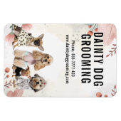 Dainty Dog Grooming Business Magnet (Horizontal)