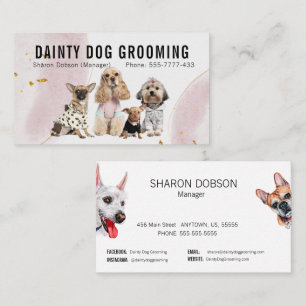 Dainty Dog Grooming Pet Business Card Visitenkarte