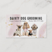 Dainty Dog Grooming Pet Business Card Visitenkarte (Vorderseite)