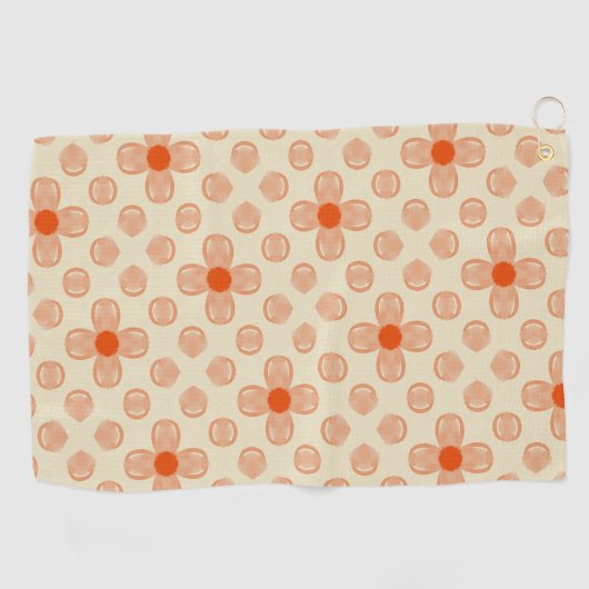 Dainty Dot Florals Golfhandtuch (Horizontal)
