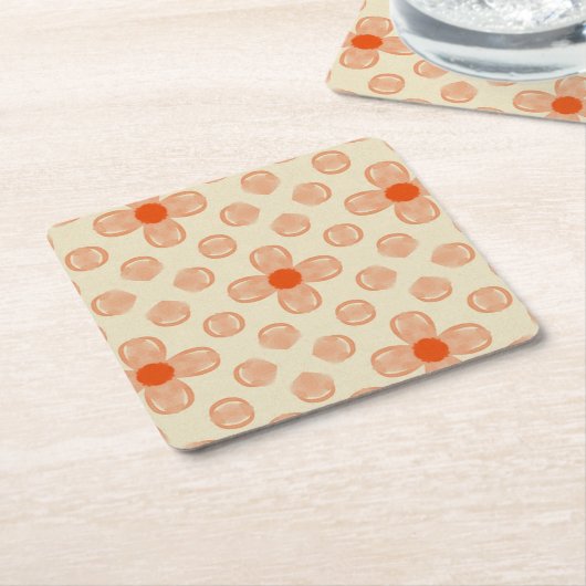 Dainty Dot Florals Rechteckiger Pappuntersetzer (angewinkelt)