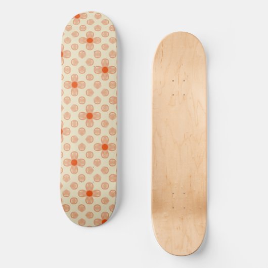 Dainty Dot Florals Skateboard (Vorderseite)
