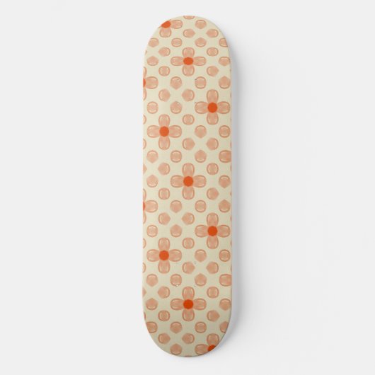 Dainty Dot Florals Skateboard (Vorderseite)