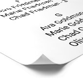 Dainty Elegance Alphabetisches Seekarte Poster (Ecke)