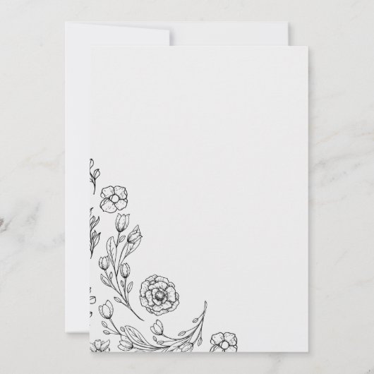 Dainty Elegance Save the Date Card (Rückseite)