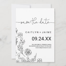 Dainty Elegance Save the Date Card