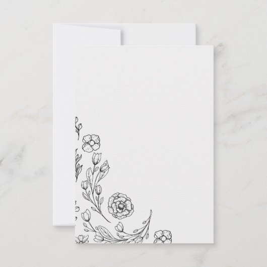 Dainty Elegance Song Request RSVP Card (Rückseite)