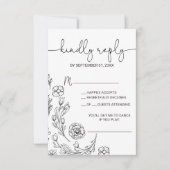 Dainty Elegance Song Request RSVP Card Karte (Vorderseite)