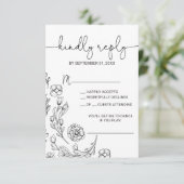 Dainty Elegance Song Request RSVP Card Karte (Stehend Vorderseite)
