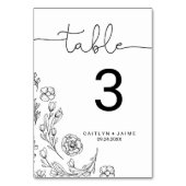 Dainty Elegance Tischnummer (Vorderseite)