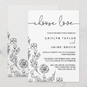 Dainty Elegance Wählen Sie eine Liebe Hochzeit Einladung