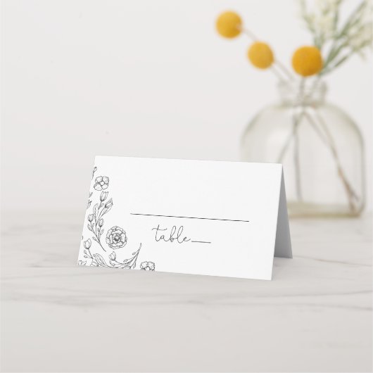 Dainty Elegance Wedding Platzkarte (Vorderseite)