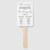 Dainty Elegance Wedding Program Fächer (Rückseite)