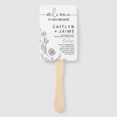 Dainty Elegance Wedding Program Fächer (Vorderseite)