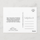 Dainty Elegance Wedding Vielen Dank Postkarte (Rückseite)