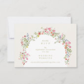 Dainty Floral Arch Website QR CODE Hochzeit RSVP Einladung (Vorderseite)