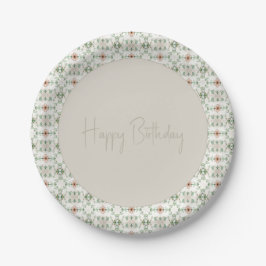 Dainty Floral Pattern Pappteller