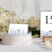 Dainty Floral Periwinkle Wildblume Hochzeitstisch Platzkarte