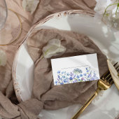 Dainty Floral Periwinkle Wildblume Hochzeitstisch Platzkarte