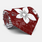 Dainty Floral Scroll on Red Krawatte (Gerollt)