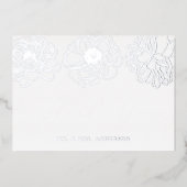 Dainty Floral Silver Wedding Danke Karte (Vorderseite)