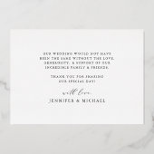 Dainty Floral Silver Wedding Danke Karte (Rückseite)