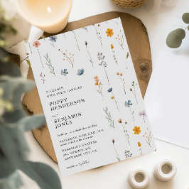 Dainty Floral Wildblume Wedding Einladung