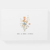 Dainty Floral Wildblume Wedding Gästebuch (Rückseite)